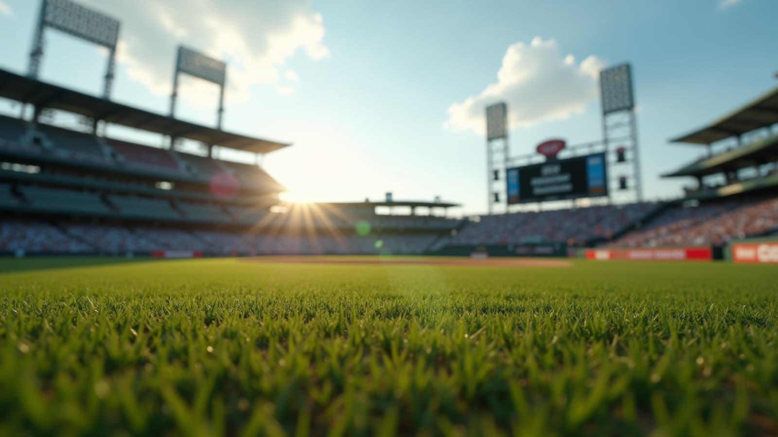 Baseball auf der großen Leinwand